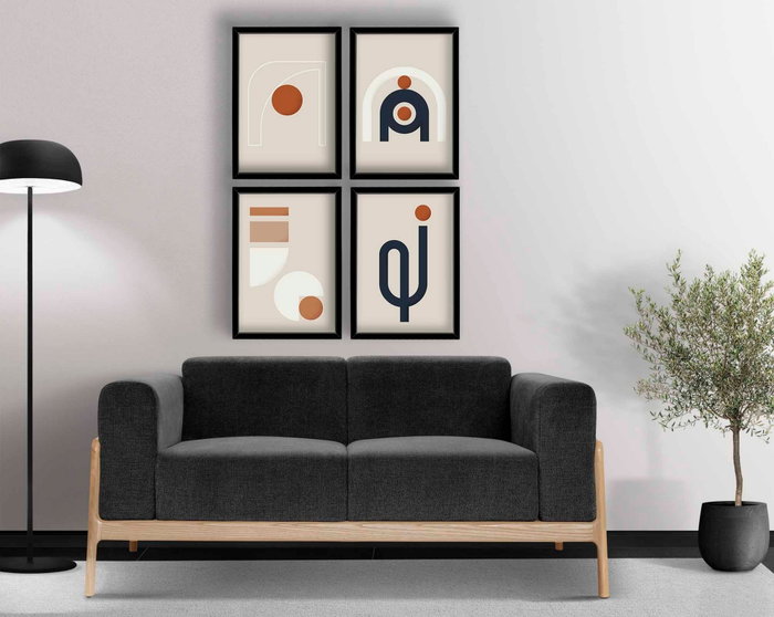 Wallity Cuadro Decorativo Enmarcado MDF (4 Piezas) de 38 x 53 cm Wallity Cuadro Decorativo Enmarcado MDF (4 Piezas) de 38 x 53 cm